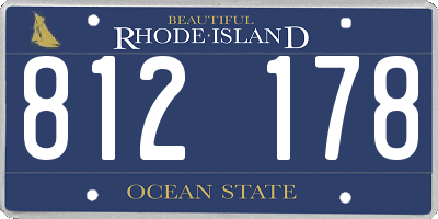RI license plate 812178