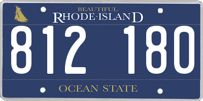 RI license plate 812180