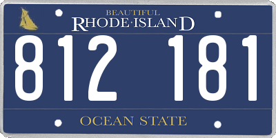 RI license plate 812181