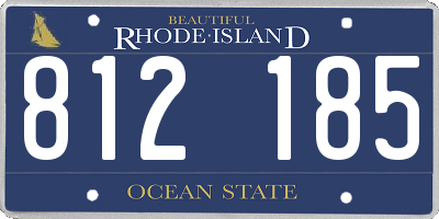 RI license plate 812185