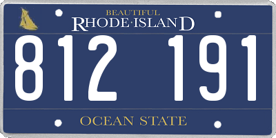 RI license plate 812191