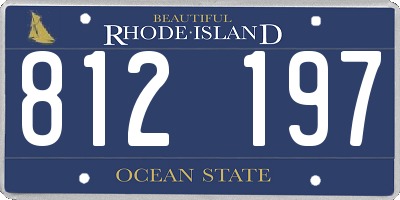 RI license plate 812197