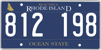 RI license plate 812198