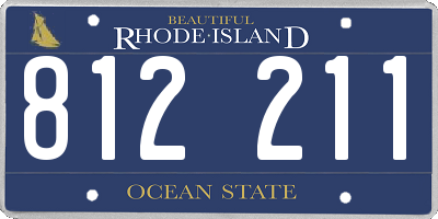 RI license plate 812211