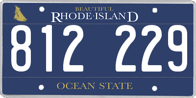 RI license plate 812229