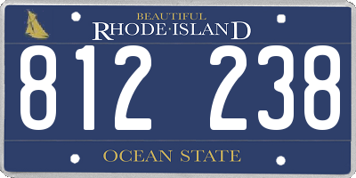 RI license plate 812238