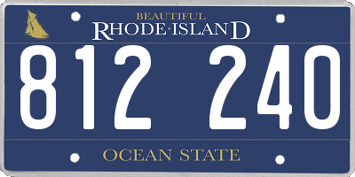 RI license plate 812240