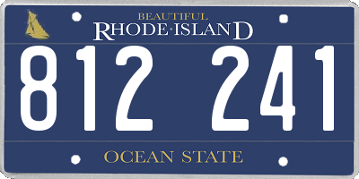 RI license plate 812241