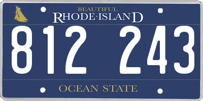 RI license plate 812243