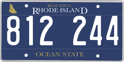 RI license plate 812244
