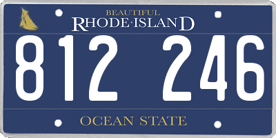RI license plate 812246