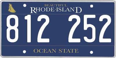 RI license plate 812252