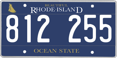 RI license plate 812255