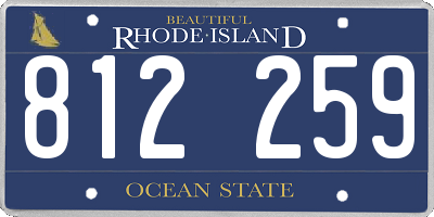 RI license plate 812259