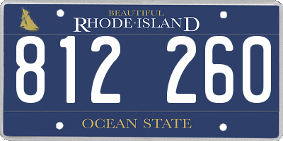 RI license plate 812260