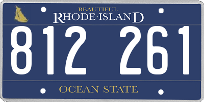 RI license plate 812261