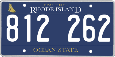 RI license plate 812262