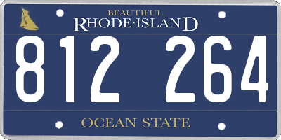 RI license plate 812264