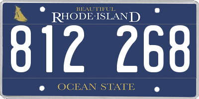 RI license plate 812268