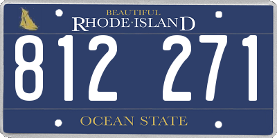 RI license plate 812271