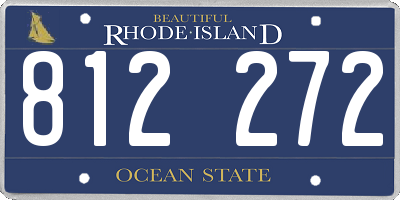 RI license plate 812272