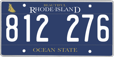 RI license plate 812276
