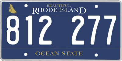 RI license plate 812277