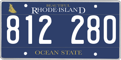 RI license plate 812280