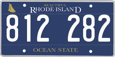 RI license plate 812282