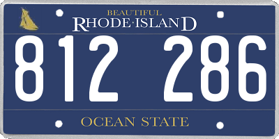 RI license plate 812286