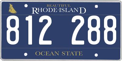 RI license plate 812288