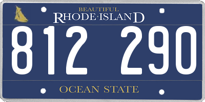RI license plate 812290