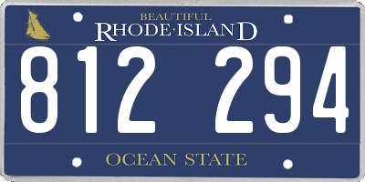 RI license plate 812294