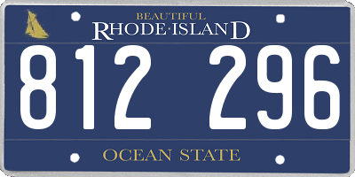 RI license plate 812296
