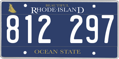 RI license plate 812297