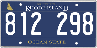 RI license plate 812298