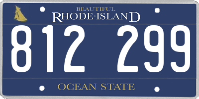 RI license plate 812299