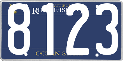 RI license plate 8123