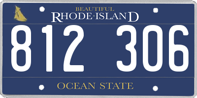 RI license plate 812306
