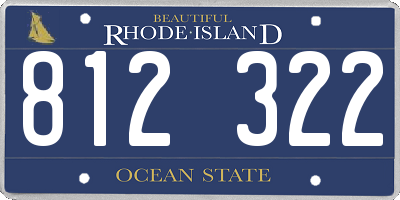 RI license plate 812322