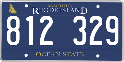 RI license plate 812329