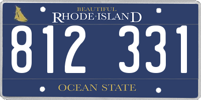 RI license plate 812331
