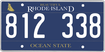 RI license plate 812338