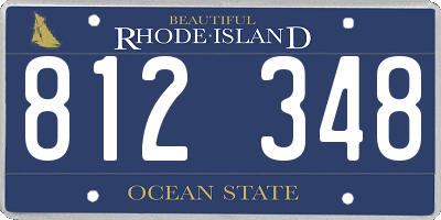 RI license plate 812348