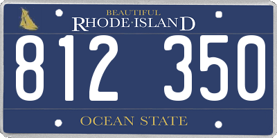 RI license plate 812350