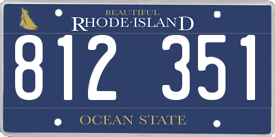 RI license plate 812351