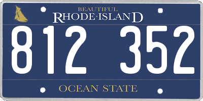 RI license plate 812352