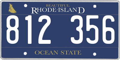 RI license plate 812356