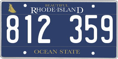 RI license plate 812359