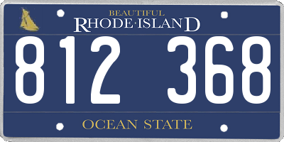RI license plate 812368